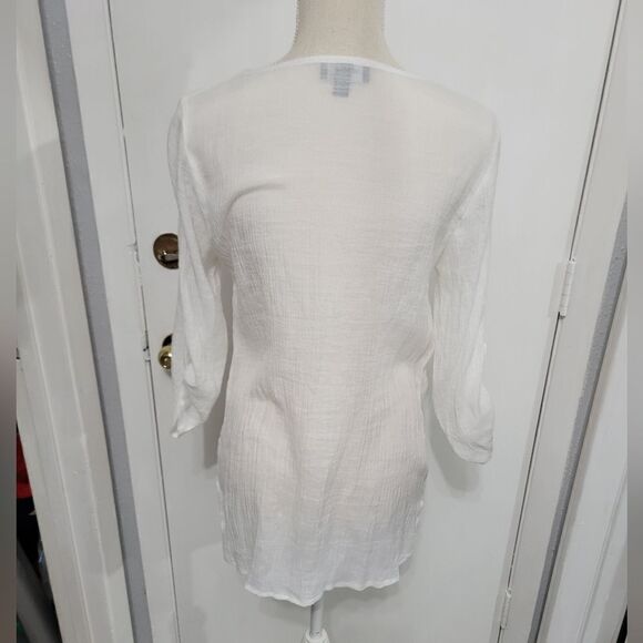 AB studio white linen blouse - Picture 9 of 10